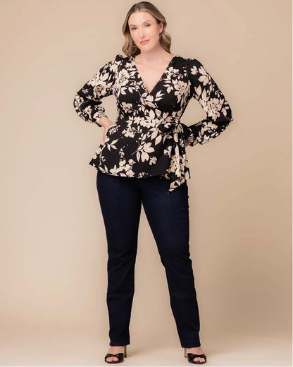 Tops Natasha Long Sleeve Wrap Top