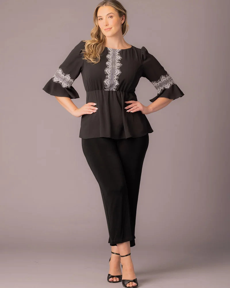 Tops Chateau Lace Trim Top