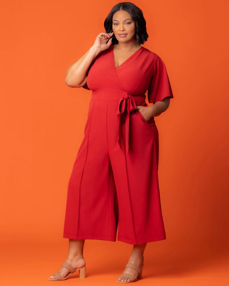 Evelyn Cropped Wide Leg Jumpsuit