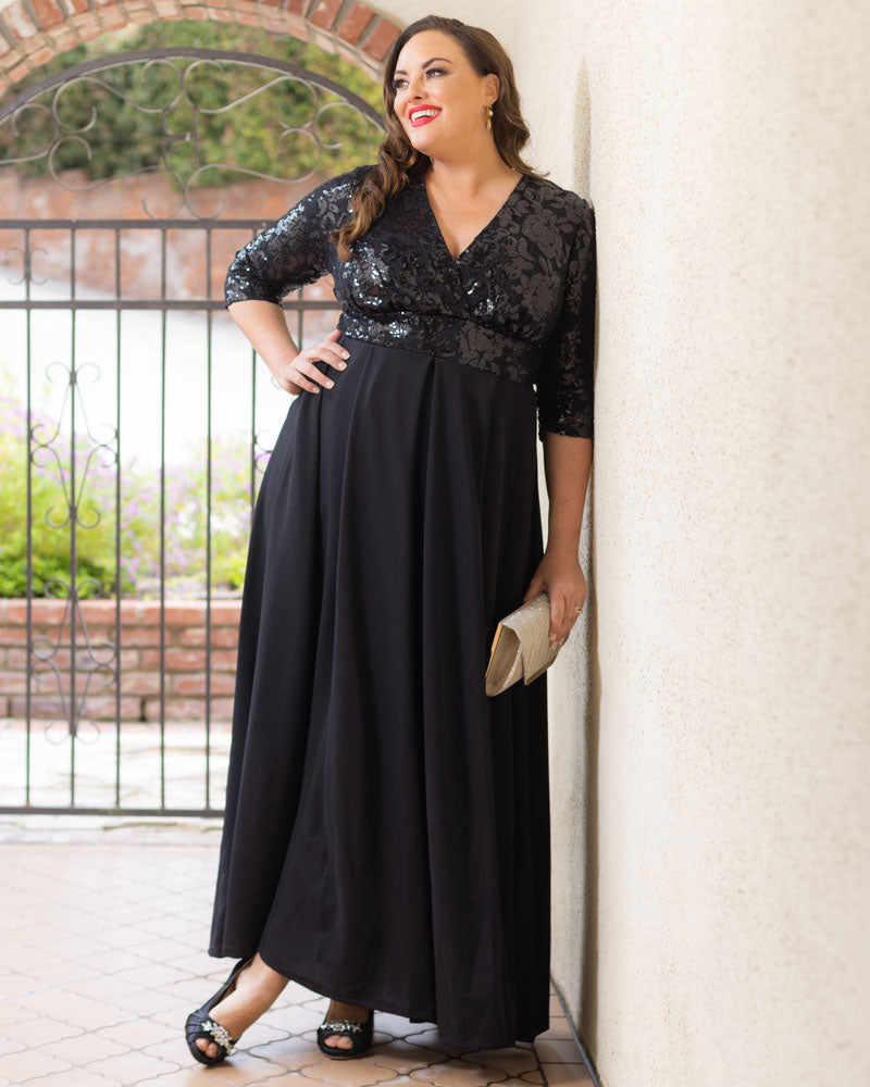 Dresses Paris Pleated Sequin Gown