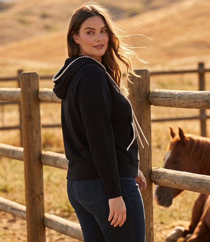 sweater Plus Size Edge Stitch Hoodie