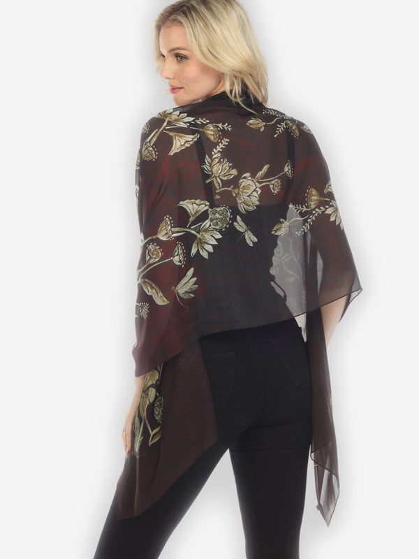 Big Lotus Dragonfly Silk Scarf