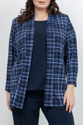 Jackets Vikki Vi Jersey Urban Plaid Kimono Jacket