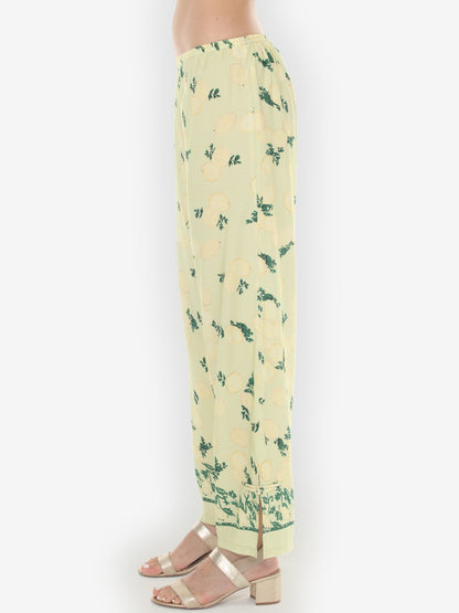 Pull on Pant Citron Lemon Print Pull on Pant