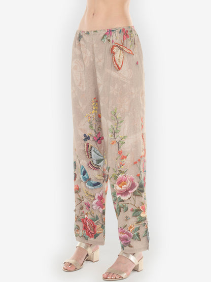 Pull on Pant Embroidery Butterfly and Flower Pull on Pant