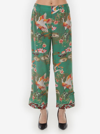 Pull on Pant Elegant Crane Lotus Tencel Pull on Pant