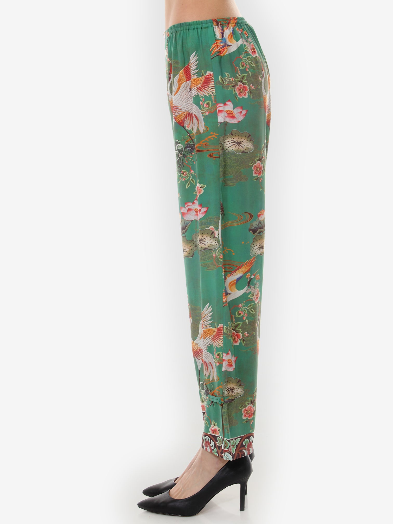 Pull on Pant Elegant Crane Lotus Tencel Pull on Pant