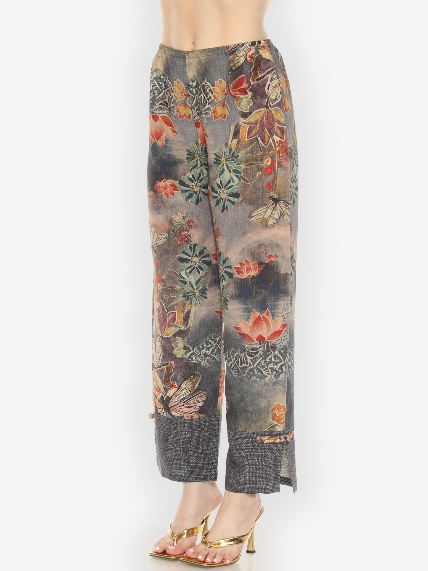 Pull on Pant Japanese Modern Dragonfly Pull on Pant