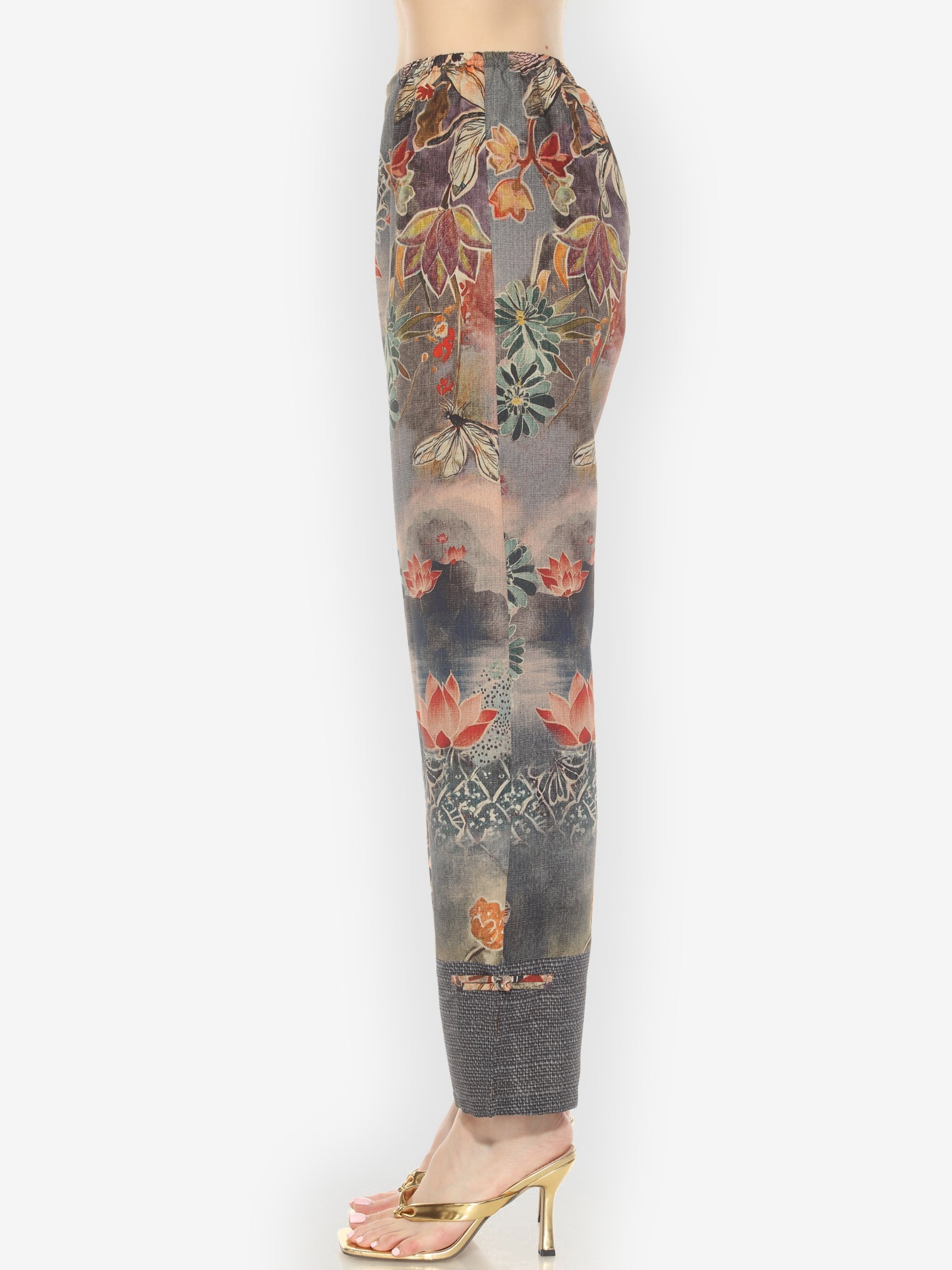 Pull on Pant Japanese Modern Dragonfly Pull on Pant