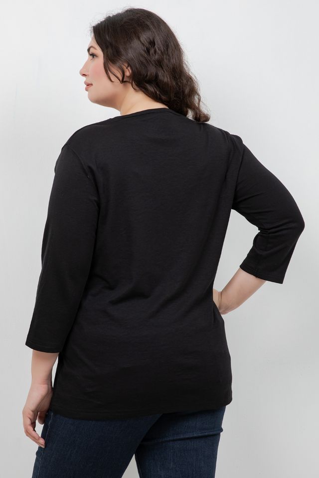 Tops Faithful Flower 3/4 Sleeve Tee