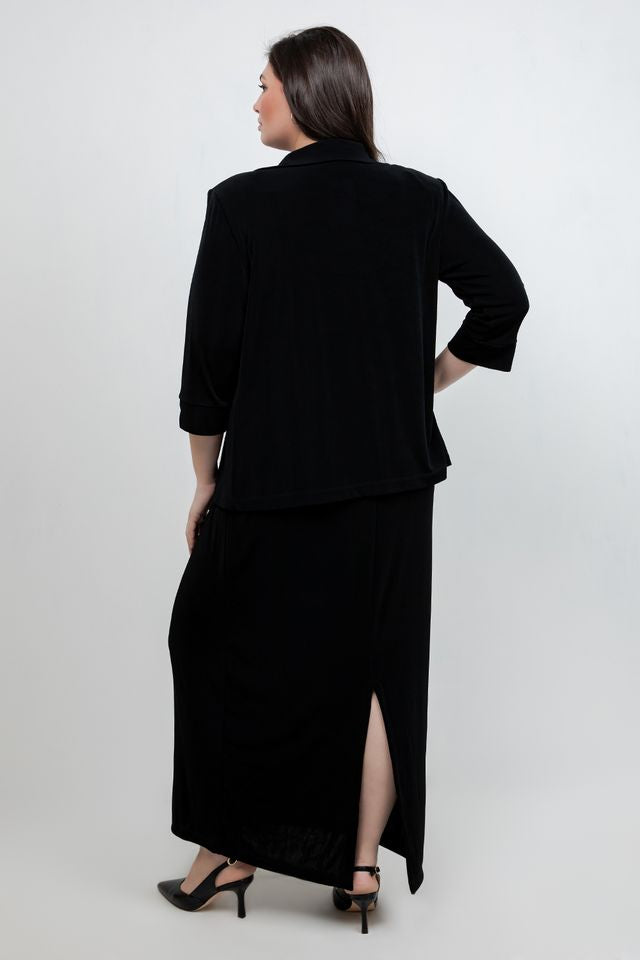 Jackets Vikki Vi Classic Black Tab Collar Jacket