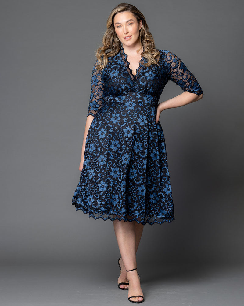 Mon Cherie Lace Dress - Plus Violet Noir / 3X Mon Cherie Lace Dress - Plus Violet Noir / 3X