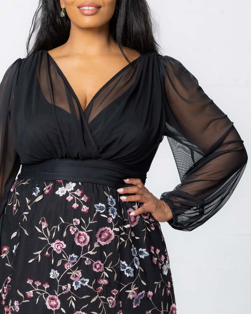 Dresses Isabella Embroidered Mesh Gown