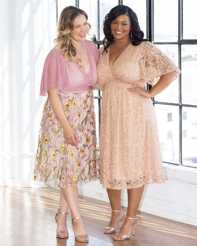 Lillian Embroidered Cocktail Dress