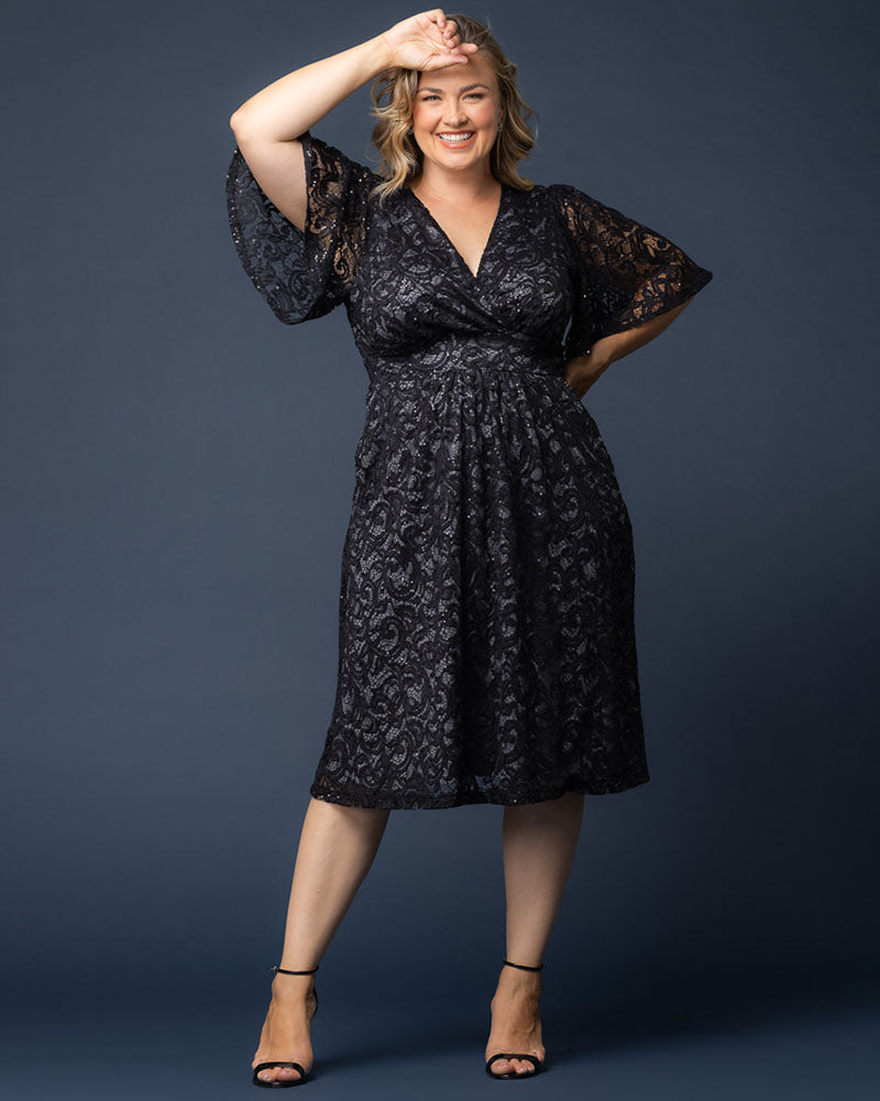 Dresses Starry Sequined Lace Cocktail Dress