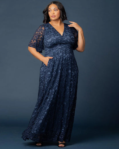 Dresses Luminous Sequin Lace Long Gown