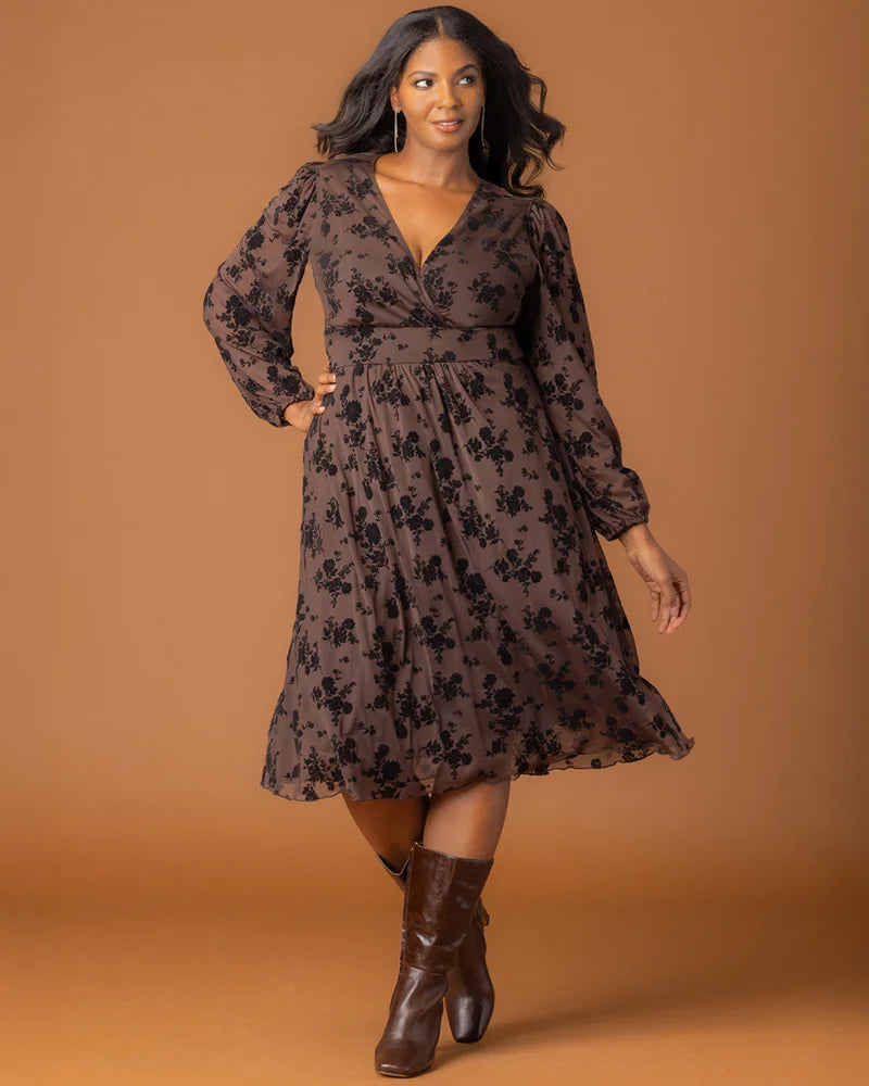 Melanie Mesh Midi Cocktail Dress