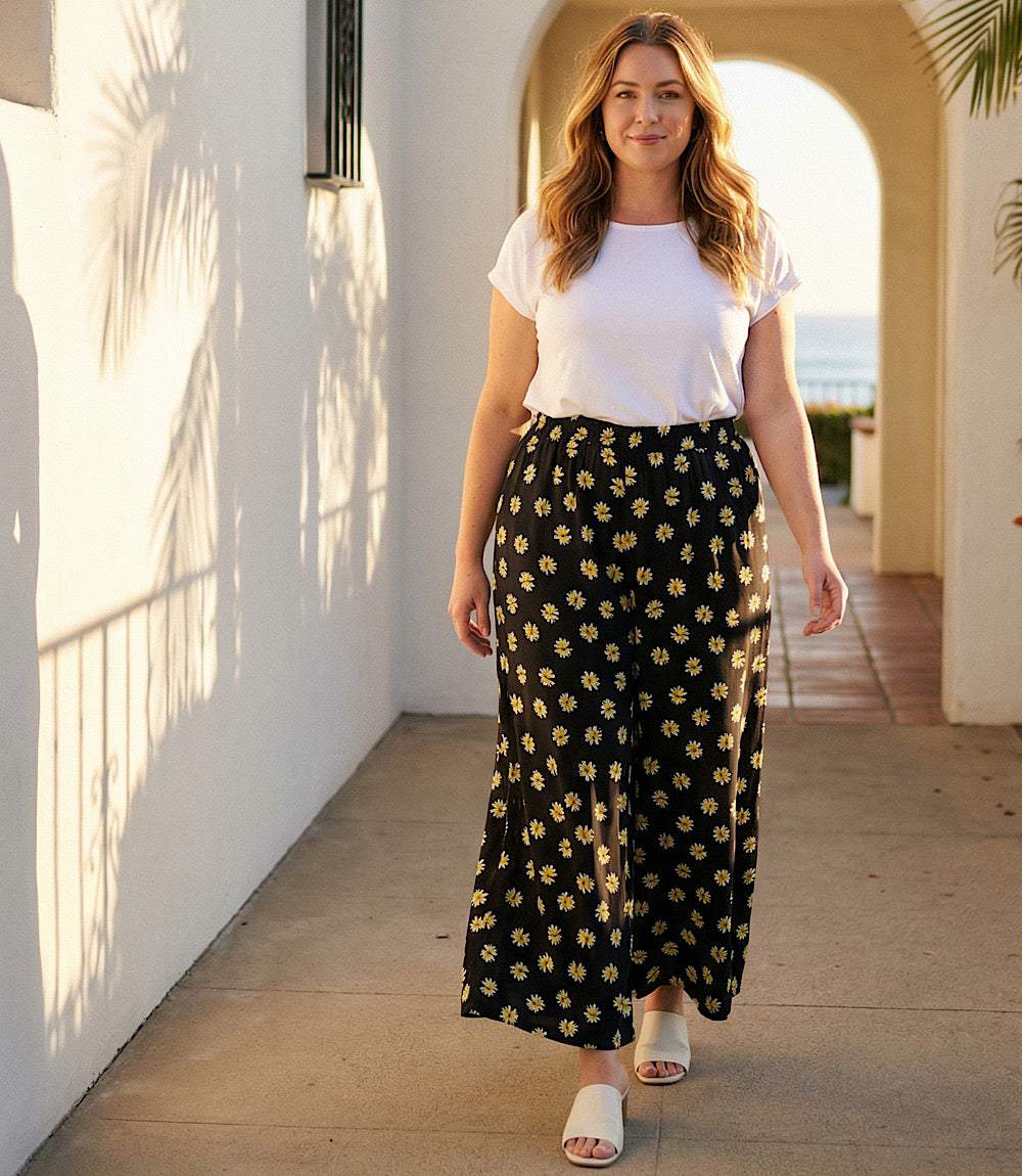 bottom Plus Size Wide-Leg Pants