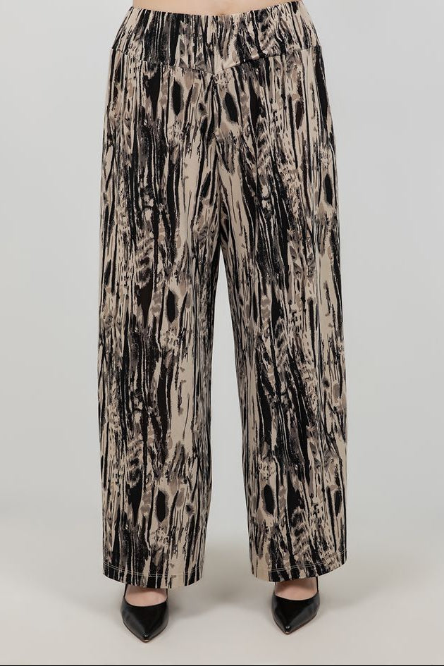 Pants Vikki Vi Jersey Animal Print Wide Leg Petite Pant