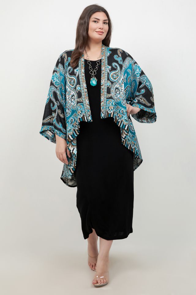 Jackets BOK Style Turquoise Cape