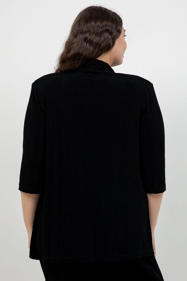 Vikki Vi Classic Black 3/4 Sleeve Kimono Jacket
