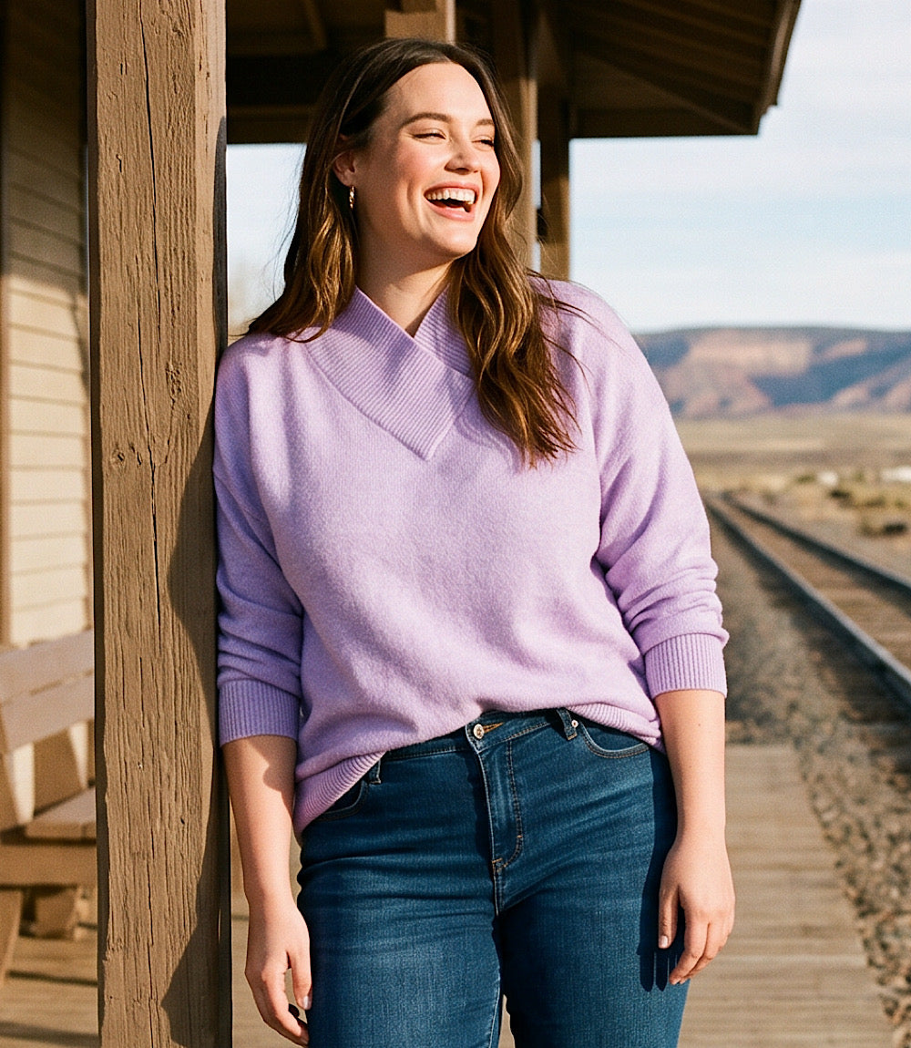 sweater Plus Size Shawl Collar Sweater