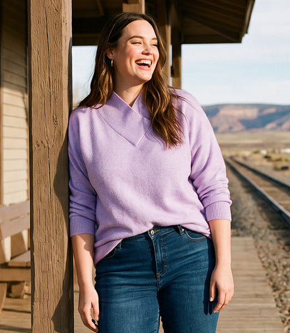 sweater Plus Size Shawl Collar Sweater