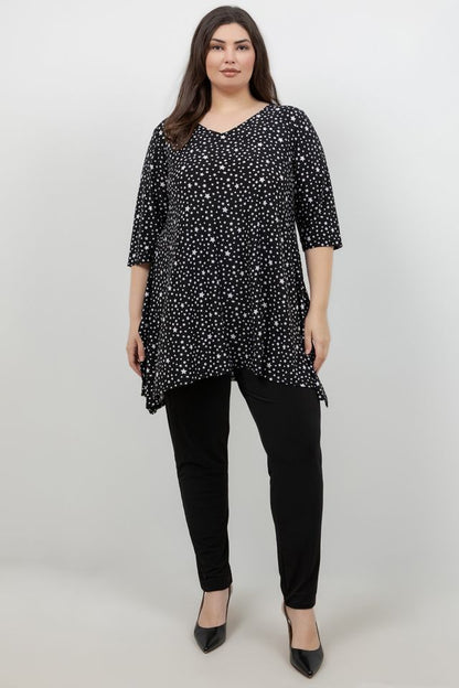 Tops Vikki Vi Jersey Stars Handkerchief Tunic