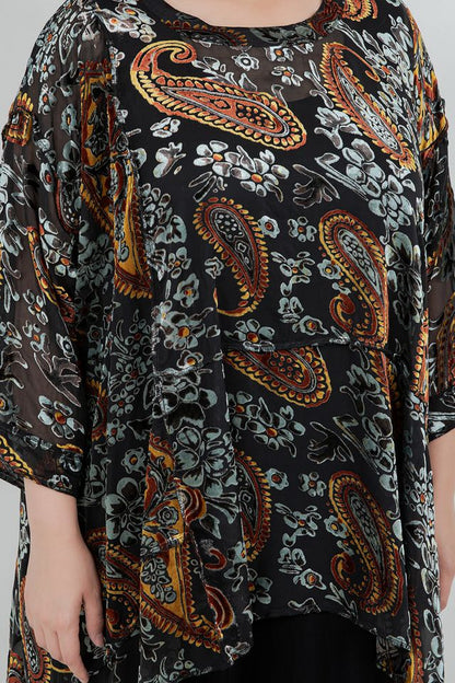 Tops Velvet Paisley Whisper Top