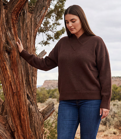 sweater Plus Size Shawl Collar Sweater