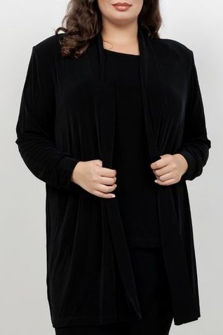 Vikki Vi Classic Black Long Kimono Jacket