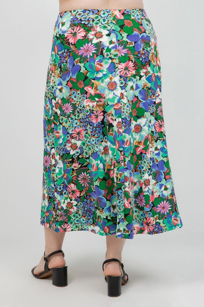 Skirts Vikki Vi Jersey Floral Fantasy Maxi Skirt