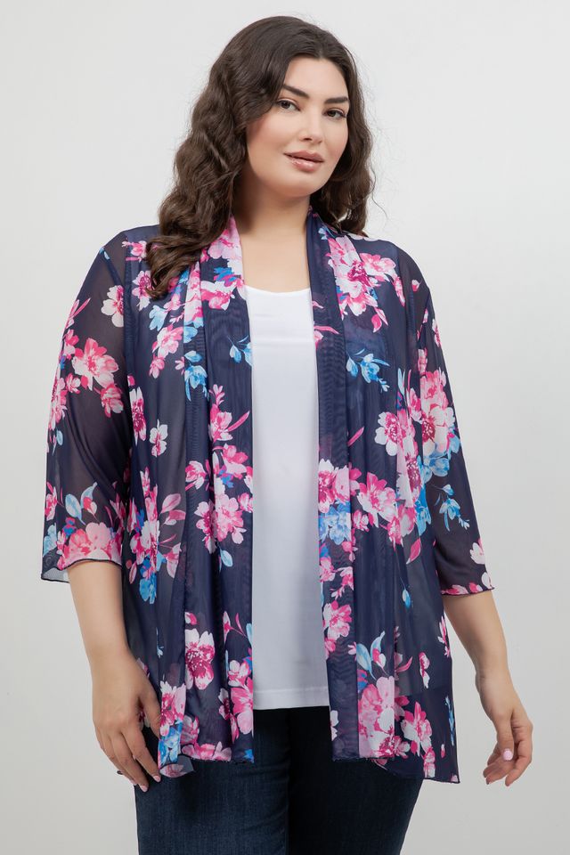 Jackets Mesh Navy Blossom Jacket