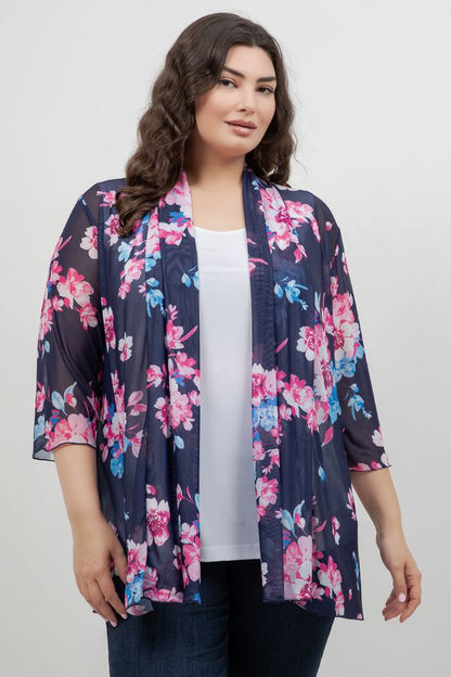 Jackets Mesh Navy Blossom Jacket