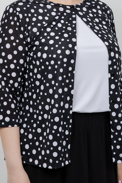Jackets Vikki Vi Jersey Night Sky 3/4 Sleeve Cardigan