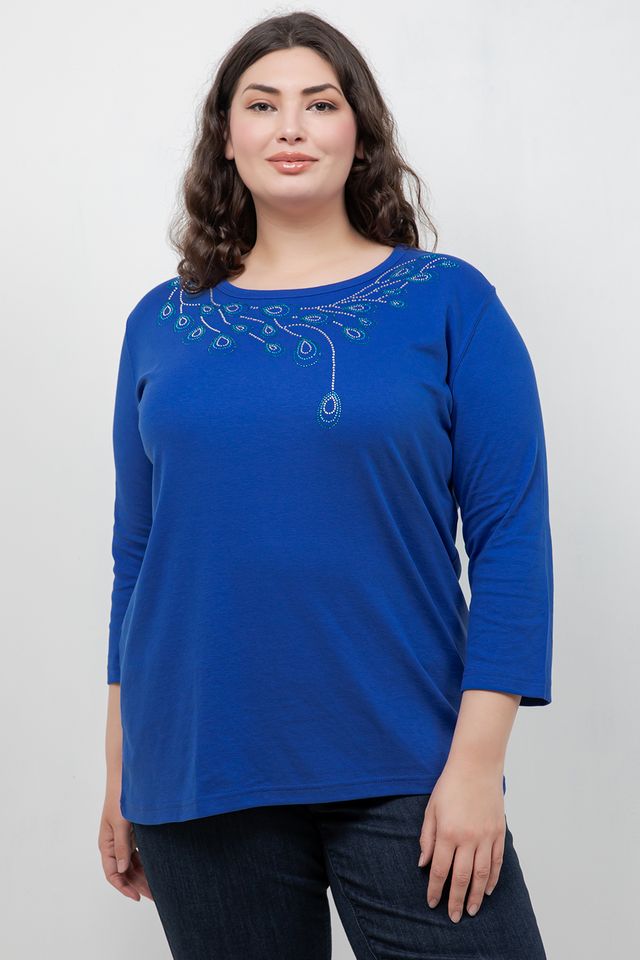 Tops Peacock 3/4 Sleeve Tee