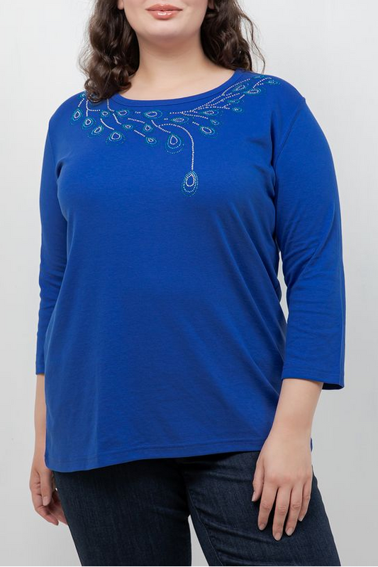 Tops Peacock 3/4 Sleeve Tee