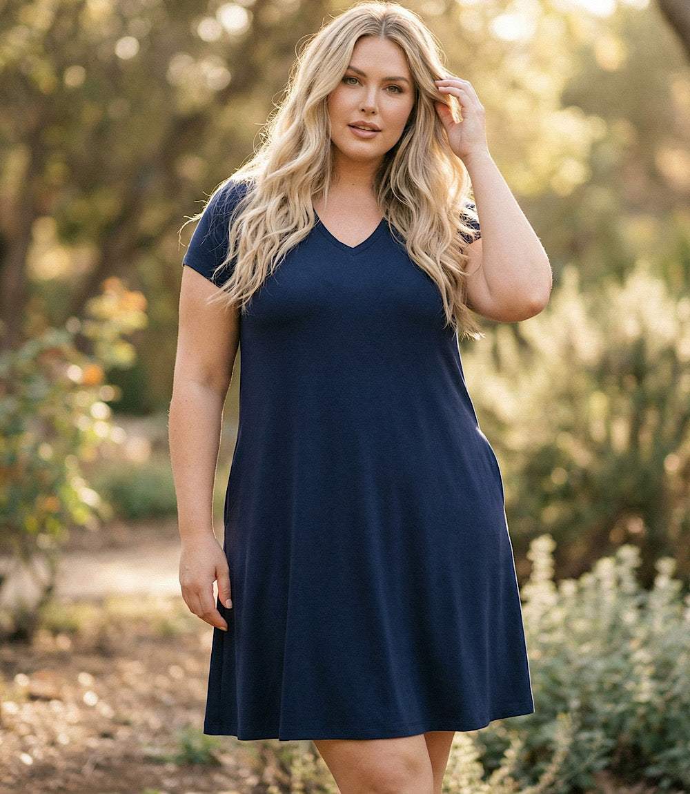 dress Plus Size Quinn V-Neck Pocket Dress