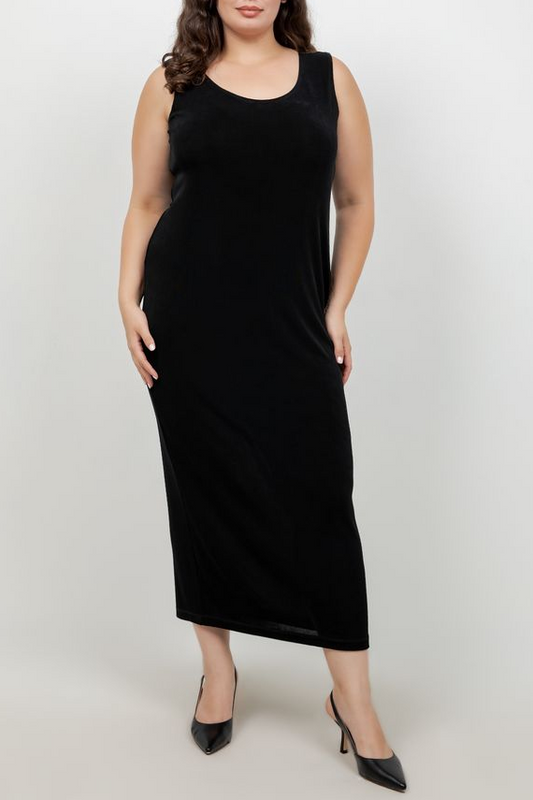 Vikki Vi Classic Black Maxi Tank Dress