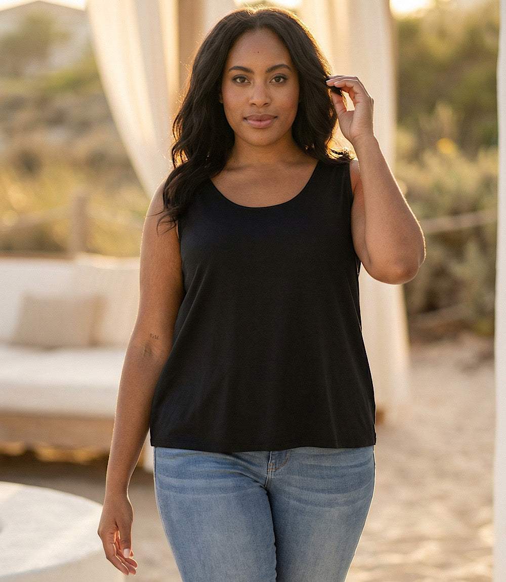 top Plus Size Scoop Tank