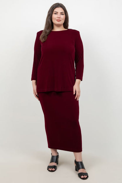 Vikki Vi Classic Shiraz Long Sleeve Tunic