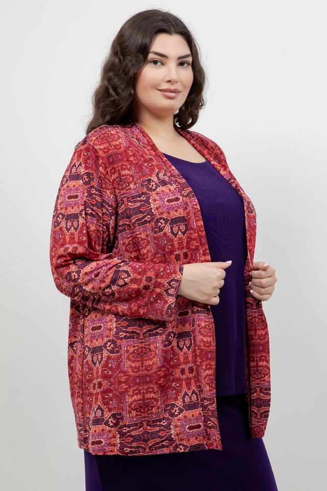 Vikki Vi Jersey Byzantine Spice Kimono Jacket