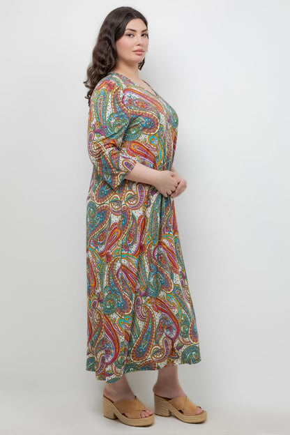 Dresses Vikki Vi Jersey Paisley V Neck Pocket Dress
