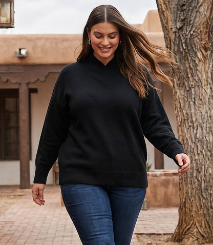 sweater Plus Size Shawl Collar Sweater