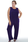 Vikki Vi Classic Royal Purple Petite Pull-On Pant