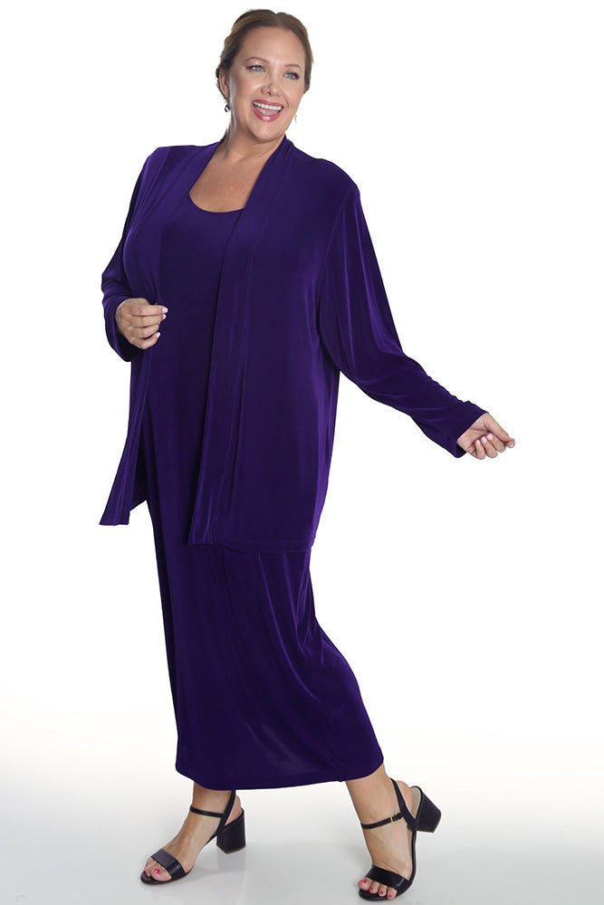 Jackets Vikki Vi Classic Royal Purple Kimono Jacket