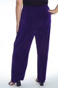 Vikki Vi Classic Royal Purple Petite Pull-On Pant