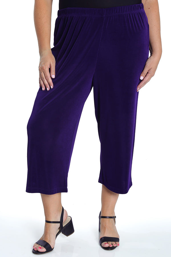 Vikki Vi Classic Royal Purple Crop Pant