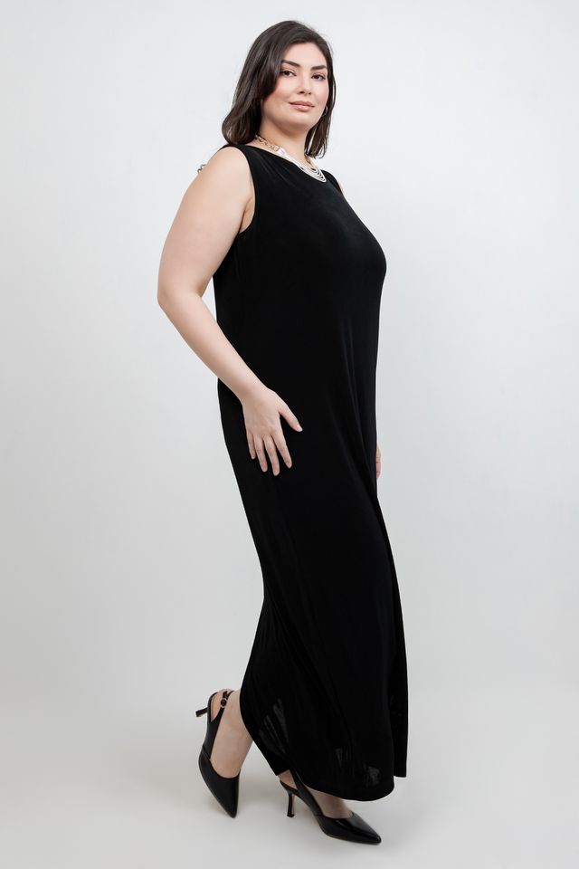 Dresses Vikki Vi Classic Black Jewel Neckline Maxi Dress