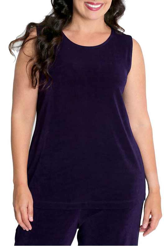 Tops Vikki Vi Classic Black Plum Tank